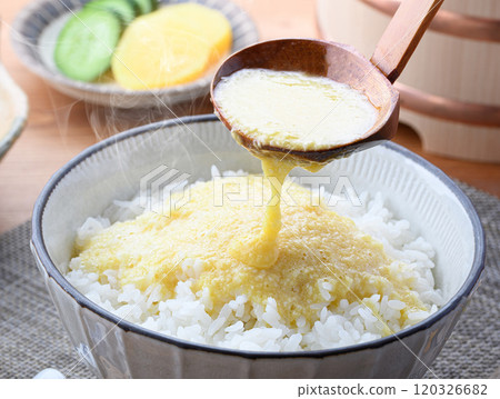 Enjoy hot rice with grated yam rice (seasoned grated yam) Enjoy hot rice with grated yam rice (seasoned grated yam) 120326682