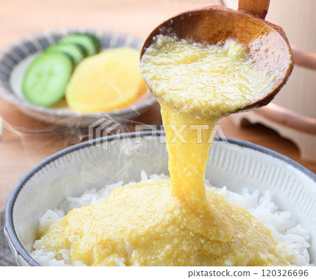 Enjoy hot rice with grated yam rice (seasoned grated yam) Enjoy hot rice with grated yam rice (seasoned grated yam) 120326696