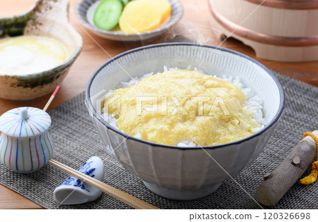 享用熱山藥飯(調味山藥泥) 享用熱山藥飯(調味山藥泥) 120326698