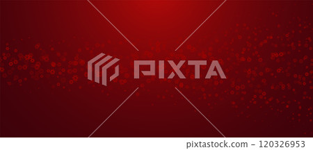 Festive Red Background with Snowflake Pattern 120326953
