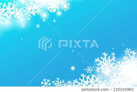 Winter Blue Background with White Snowflakes Winter Blue Background with White Snowflakes 120326962