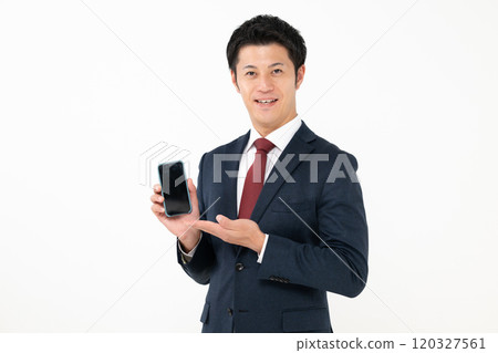 Businessmen using smartphones 120327561