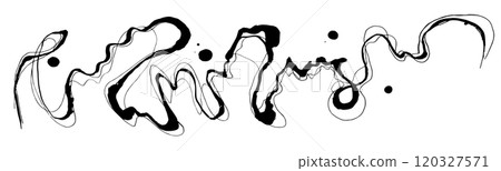 Nami splash handwriting brush illustration 120327571