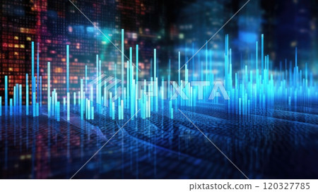 Image of a blue glowing graph_5 120327785