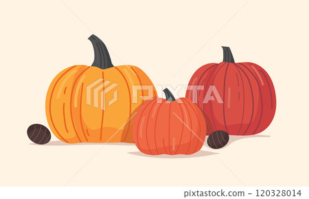 pumpkin autumn hand drawn 120328014