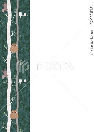 Background of birch and forest animals I-2 Background of birch and forest animals I-2 120328184