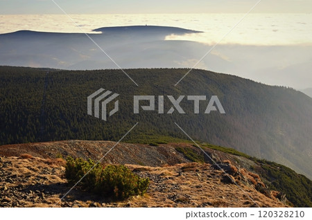 Snezka, the highest mountain of Czech Republic, Giant Mountains - Krkonose National Park, Czech Republic and Poland - Europe. 120328210
