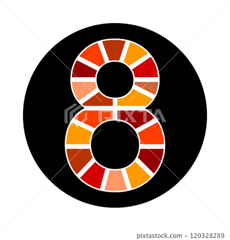 Number eight icon. 120328289