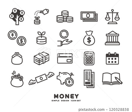 Money related icon set Money related icon set 120328838