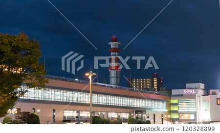 Scenery around JR Sendai Station, station building and steel tower, autumn evening, Aoba Ward, Sendai City, Miyagi Prefecture Scenery around JR Sendai Station, station building and steel tower, autumn evening, Aoba Ward, Sendai City, Miyagi Prefecture 120328899