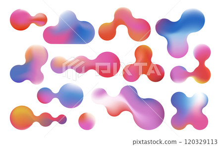 Collection of Brutalist, metaball, morphing abstract geometric shapes and elements. Modern Collection of Brutalist, metaball, morphing abstract geometric shapes and elements. Modern 120329113