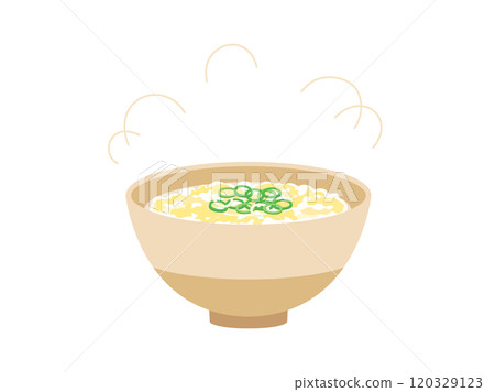 Illustrations depicting porridge, rice porridge, and rice porridge Illustrations depicting porridge, rice porridge, and rice porridge 120329123