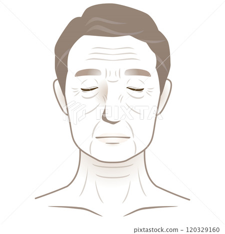 Elderly man's face, wrinkles, beauty, aging 120329160