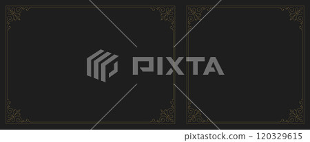 Elegant old style classic royal swirl ornament frame set vector illustration 120329615