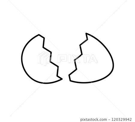 破碎的蛋殼圖向量 120329942