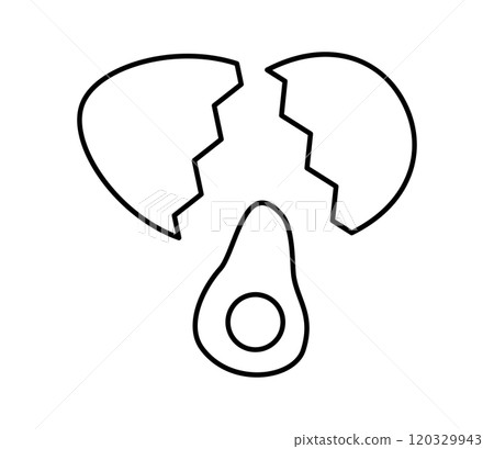 簡單的雞蛋打破插圖向量 120329943
