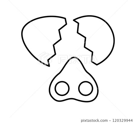 簡單的雞蛋打破插圖向量 簡單的雞蛋打破插圖向量 120329944