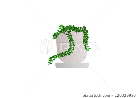 觀賞植物插畫透明花盆盆 120329956