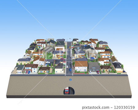 House, residential, city, CG, diorama, subway, BG, streetscape, front, background House, residential, city, CG, diorama, subway, BG, streetscape, front, background 120330159