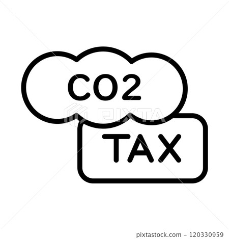 Carbon tax image icon. Carbon tax image icon. 120330959