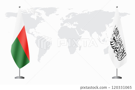 Madagascar and Afghanistan flags for official meeting Madagascar and Afghanistan flags for official meeting 120331065