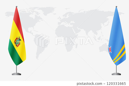 Bolivia and Aruba flags for official meeting Bolivia and Aruba flags for official meeting 120331665