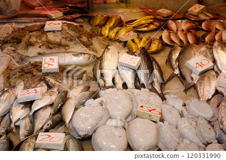 港島北角市場販售的一種名為黃魚的香菜魚。在日本有很多不熟悉的魚。 120331990