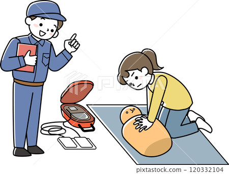 一名婦女參加救生課程 120332104