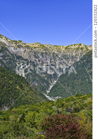 Shinhotaka: View of Mt. Kasagatake from Nabehira Park 120332822