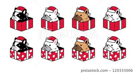 dog vector french bulldog christmas box santa claus hat icon cartoon character puppy pet doodle illustration clip art symbol isolated design dog vector french bulldog christmas box santa claus hat icon cartoon character puppy pet doodle illustration clip art symbol isolated design 120333006