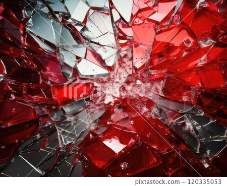 [AI圖像] 破碎的紅色玻璃 120335053
