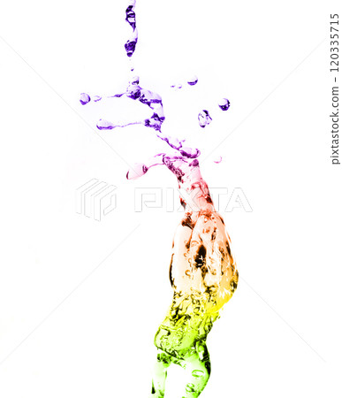 colour splashing water 120335715