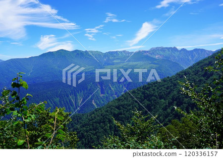 從桑崎山瀨戶藏山出發的大日山、奧大日山、立山 從桑崎山瀨戶藏山出發的大日山、奧大日山、立山 120336157