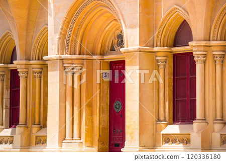 beautiful arch colonnade in Mdina 120336180
