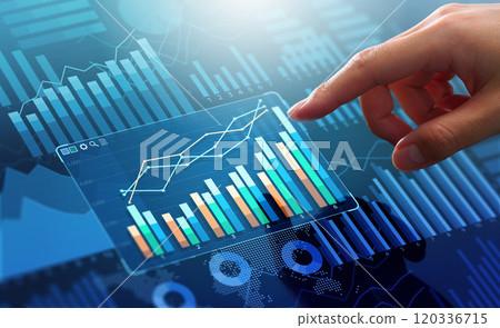 Business data analysis reports and graphs. Technology for marketing and financial management strategy. Analytics 120336715