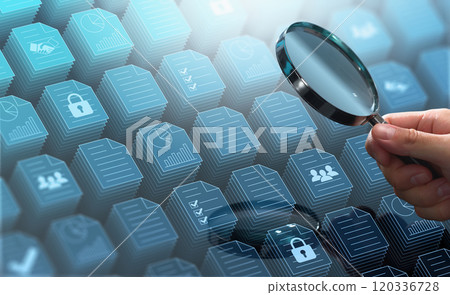 Document Management System (DMS) Search for business files and documents stored in storage 120336728