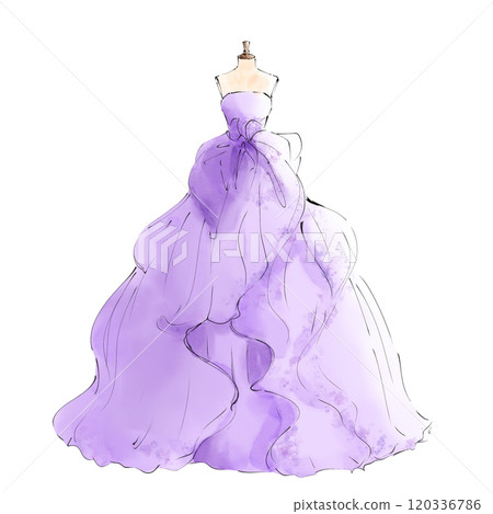 婚紗禮服紫色 120336786