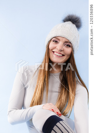 woman in thermal underwear 120336896