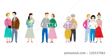 Hand drawn illustrations set of people 120337062