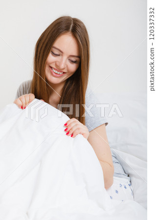 Lady in bed. Lady in bed. 120337332