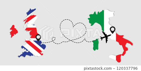 Travel to Italy by airplane from Great Britain 120337796