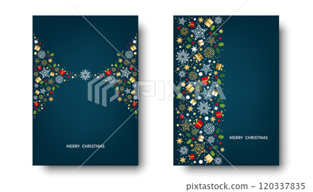 Merry Christmas greeting card on blue background. Merry Christmas greeting card on blue background. 120337835