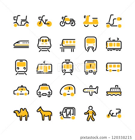 運輸手部運輸圖標集 120338215