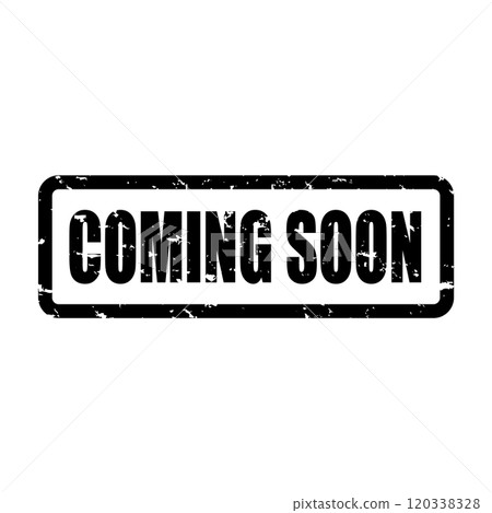 Stamp COMING SOON Black text Stylish 120338328