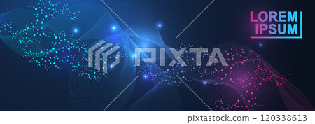 Global network connection website header or banner design. Abstract background with connecting dots and lines. Global business. Social network communication. Internet technology. Vector illustration Global network connection website header or banner design. Abstract background with connecting dots and lines. Global business. Social network communication. Internet technology. Vector illustration 120338613