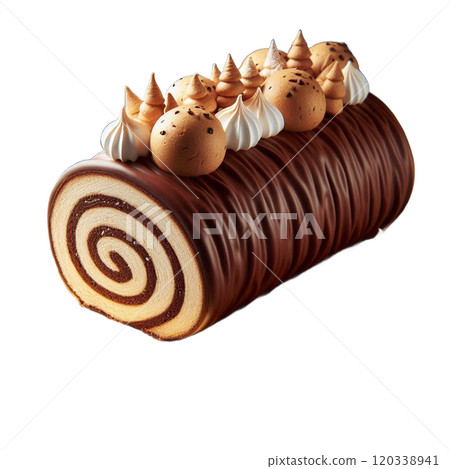 傳統的 buche de Noel,聖誕節的完美甜點 傳統的 buche de Noel,聖誕節的完美甜點 120338941