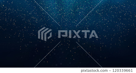 Underwater abstract bg with glowing plankton, overlay effects and bokeh 120339661