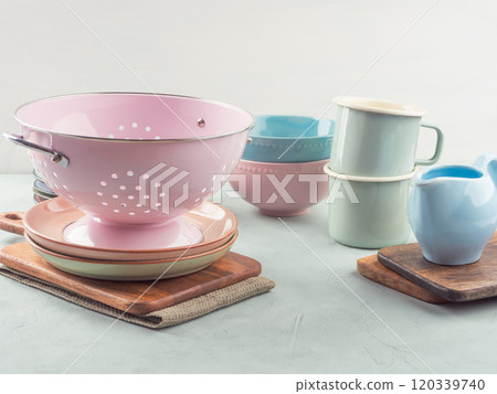 Colorful kitchenware set for different cooking and serving meal needs Colorful kitchenware set for different cooking and serving meal needs 120339740