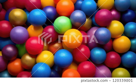 AI Image: Colorful ball pool 120339801