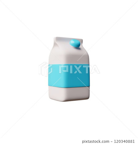 Tetra Pak package with blue cap 3D plastic style vector icon, cartoon beverage product packaging, drink box clean mockup Tetra Pak package with blue cap 3D plastic style vector icon, cartoon beverage product packaging, drink box clean mockup 120340881